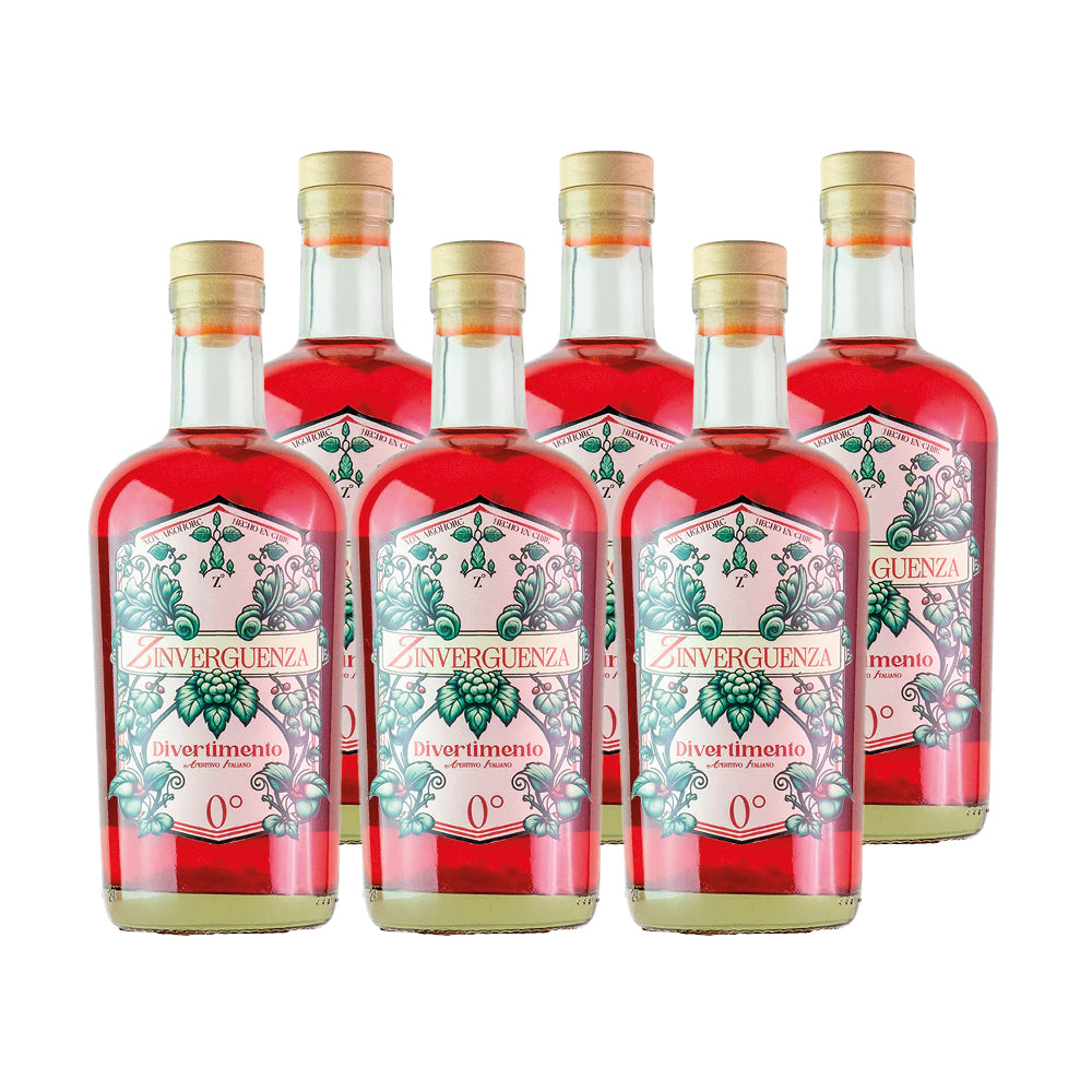 6x Licor Zinverguenza Spritz Italiano Sin Alcohol 750cc