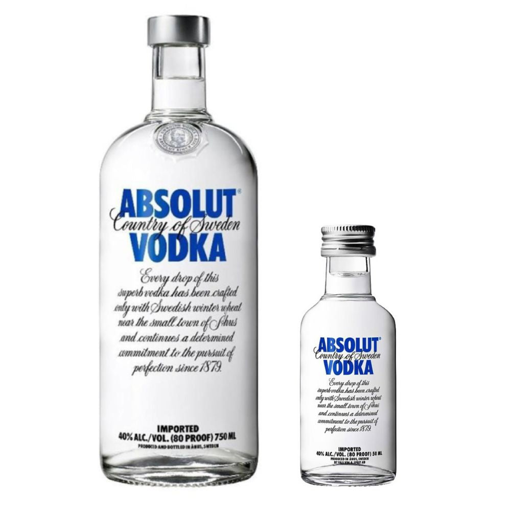 Vodka Absolut Blue 40º 750cc + Miniatura Absolut Blue 50cc de Regalo