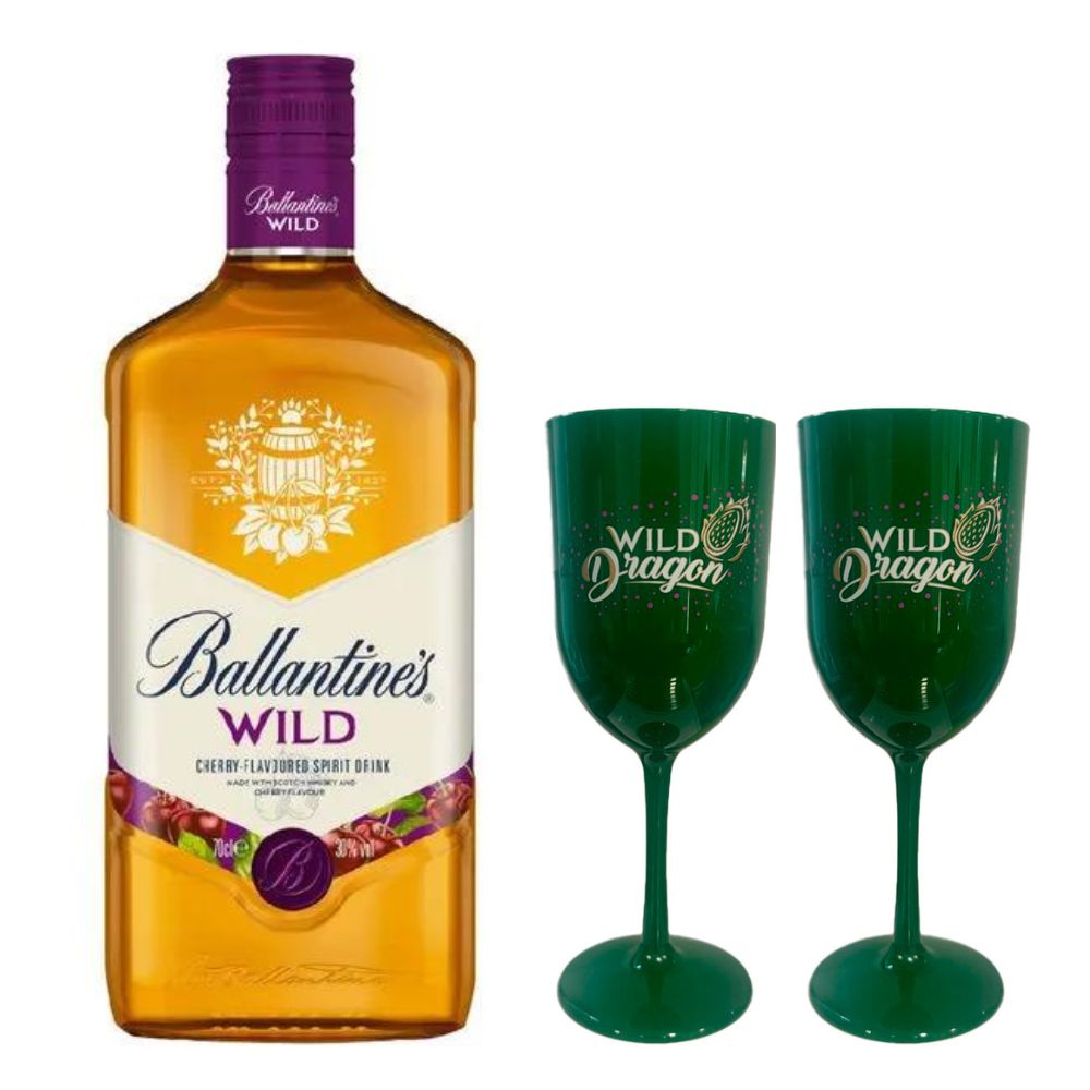 Whisky Ballantine's Wild 30° 700cc + 2 Copas de Regalo