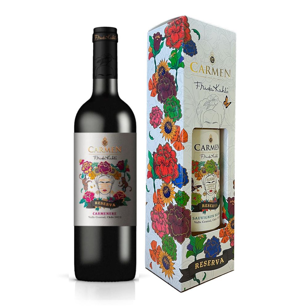 Vino Carmen Reserva Frida Khalo Cepas 750cc (incluye estuche)