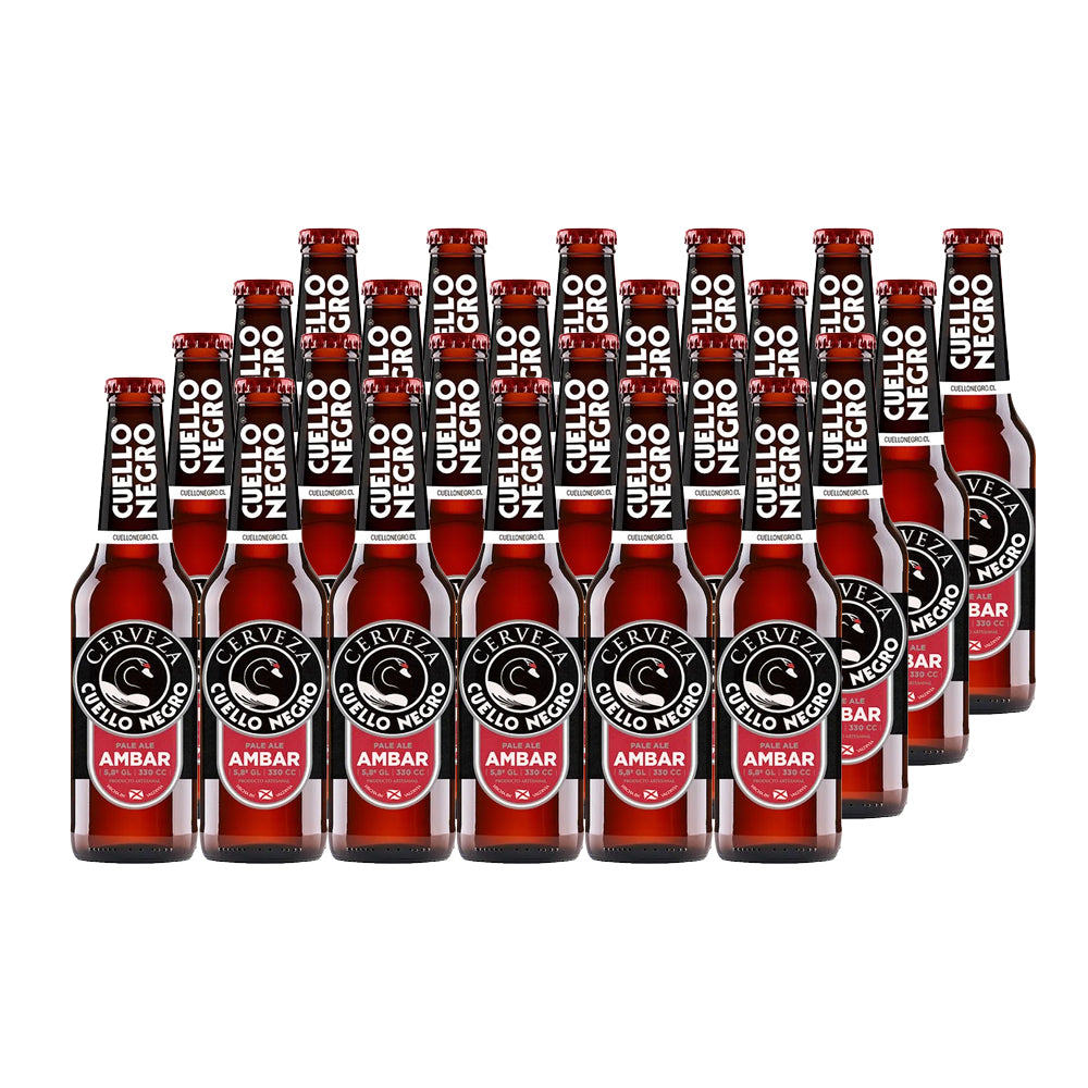 24x Cerveza Cuello Negro Ambar 5.8° 330cc
