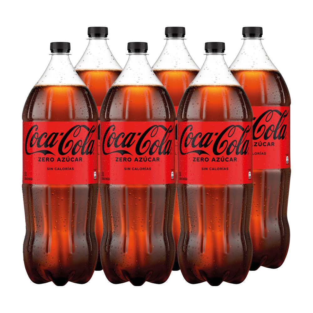 6x Bebida Coca Cola Zero Azúcar 3000cc