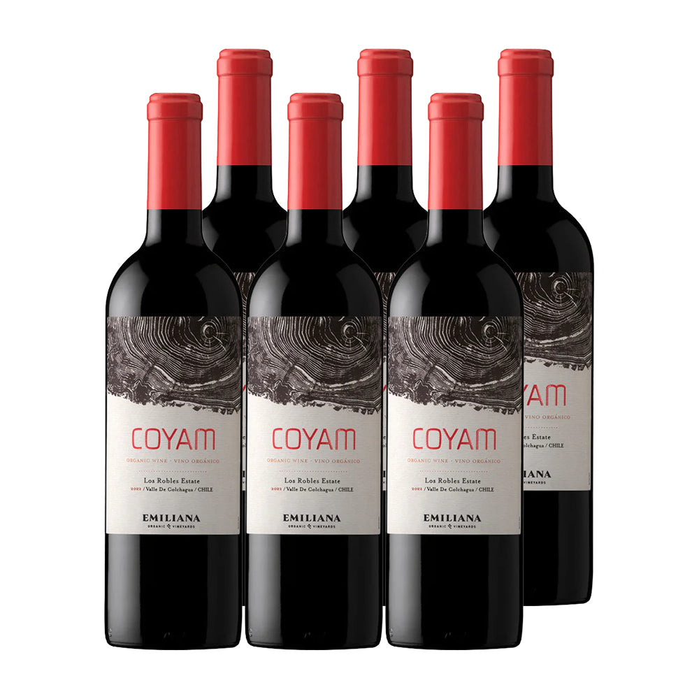 6x Vino Orgánico Coyam Tinto 14° 750cc