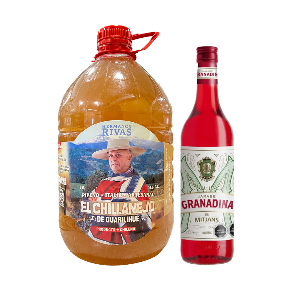 Pack Bidón Pipeño 5 Litros + Granadina Mitjans 900cc