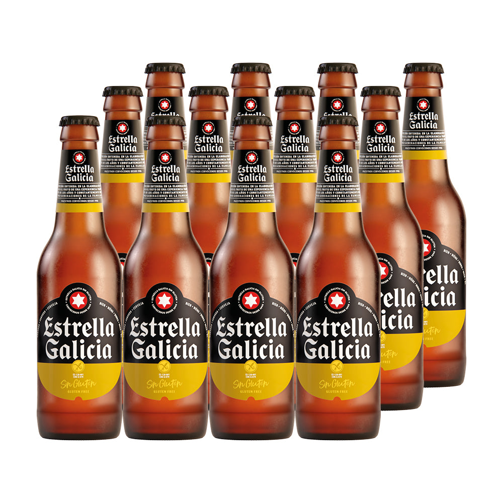 12x Cerveza Estrella Galicia Sin Gluten Botellín 5,5° 330cc
