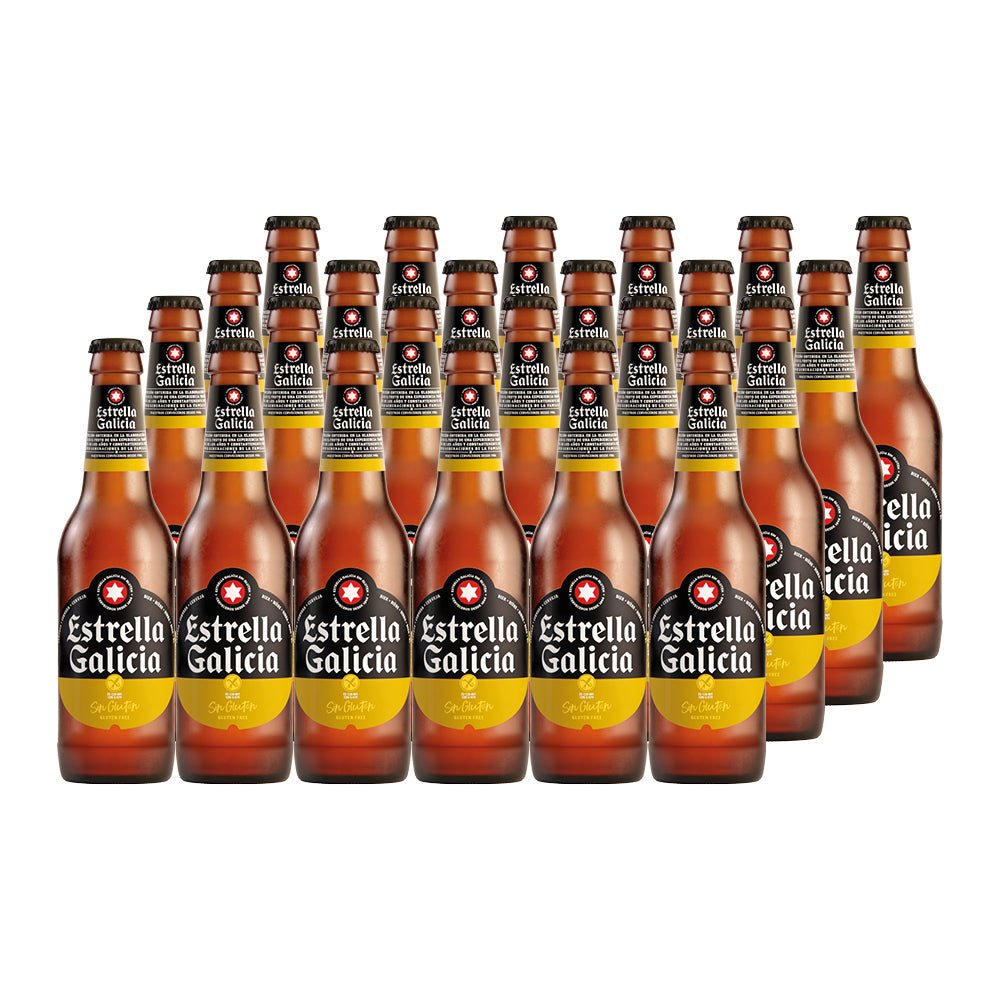 24x Cerveza Estrella Galicia Sin Gluten Bot 5.5° 330cc