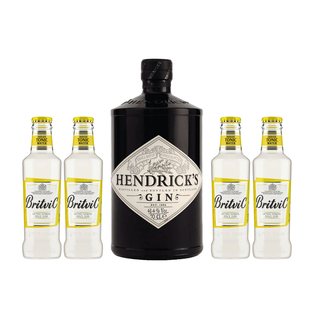Gin Hendricks + 4 Agua Tónica Britvic 200cc