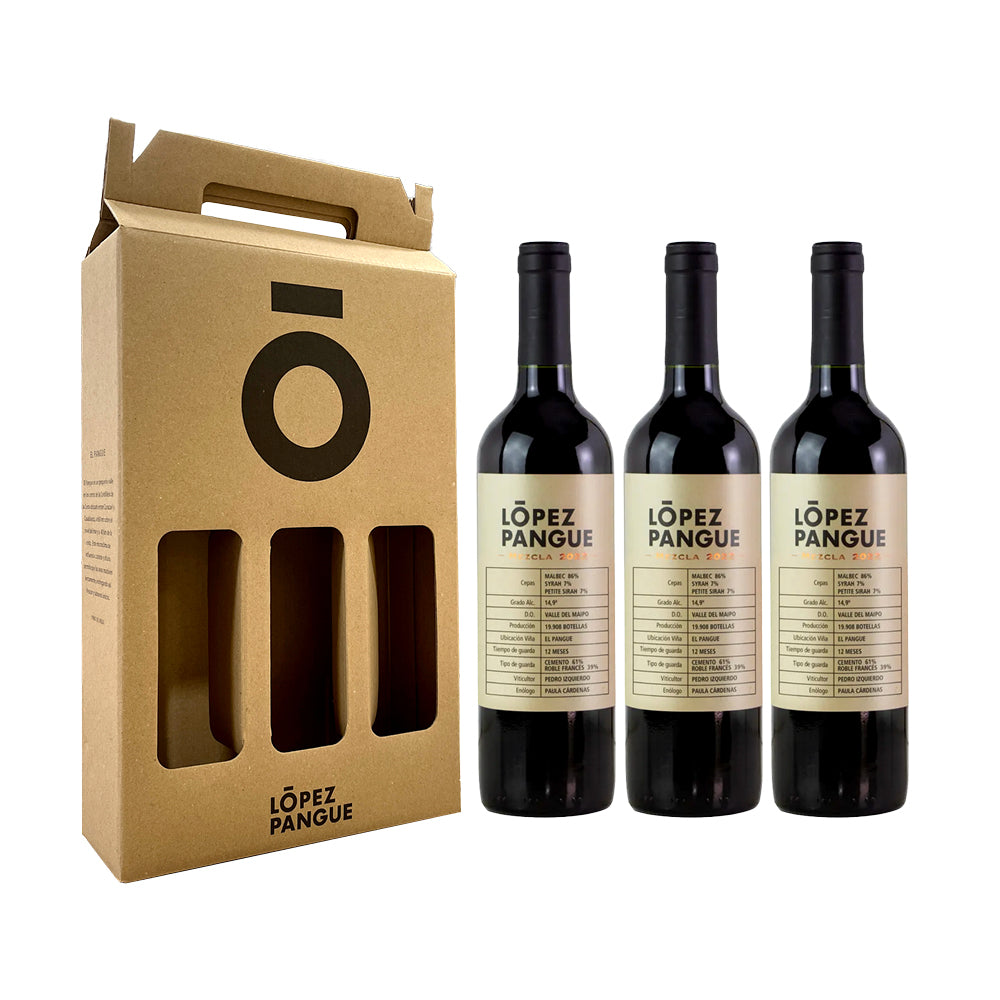 Pack 3 Vinos López Pangue Mezcla 14,9° 750cc