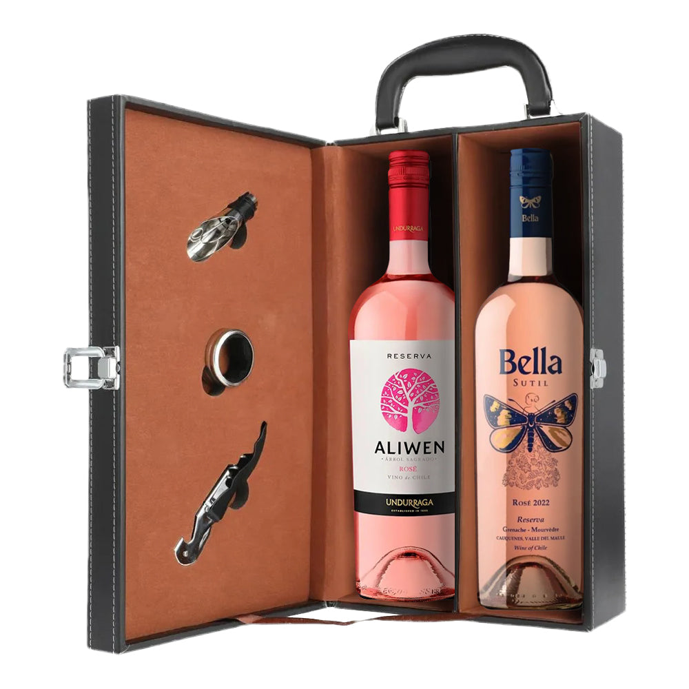 Pack Vinos Rosé Reserva 750cc + Maleta con Accesorios