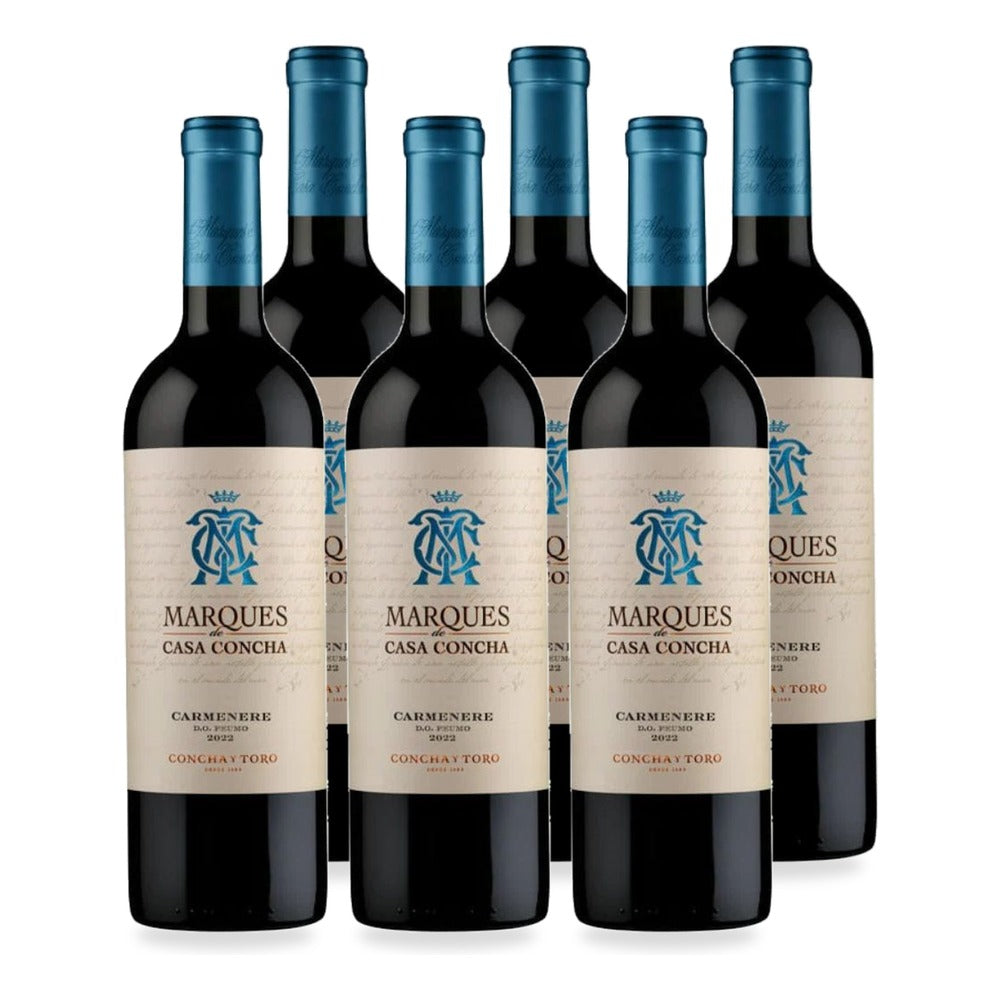 6x Vino Marqués de Casa Concha Carmenere 750cc