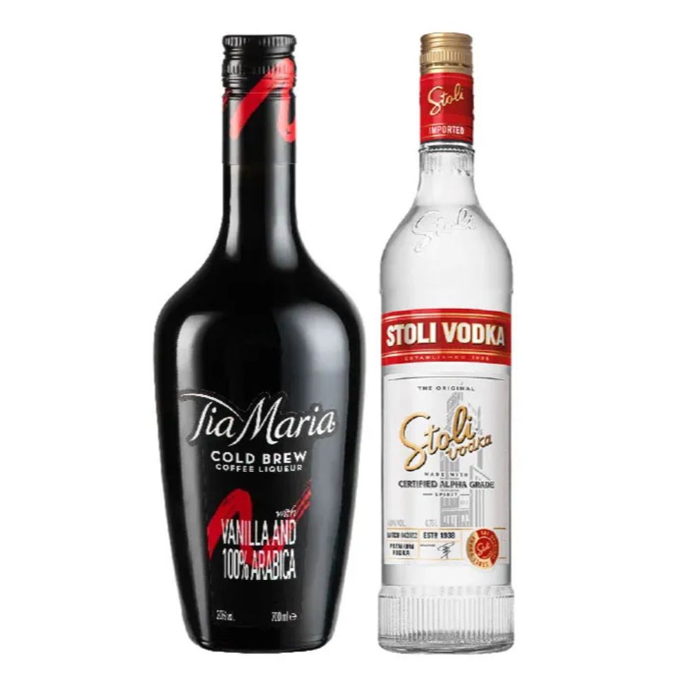 Pack Espresso Martini: Licor Tía María 700cc + Stolichnaya 750cc