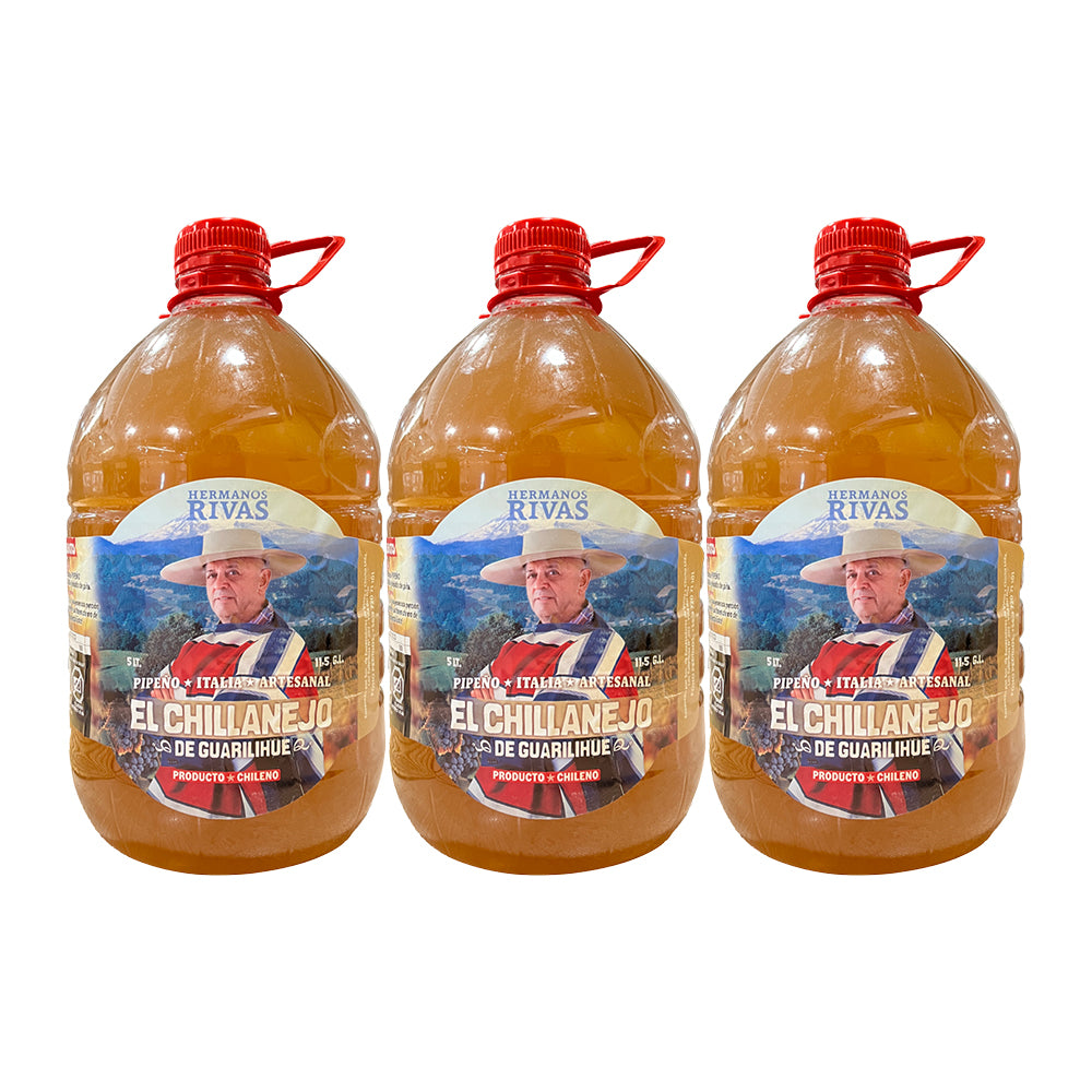 3x Pipeño El Chillanejo Bidón 5 Litros