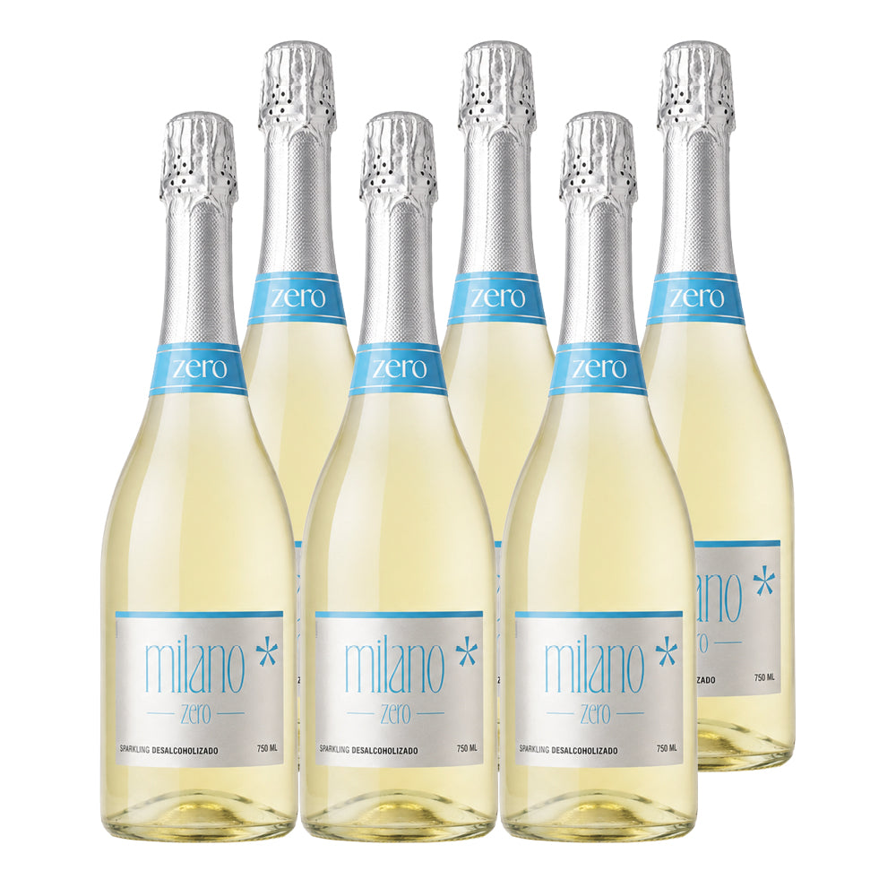 6x Espumante Milano Sin Alcohol Zero 750cc