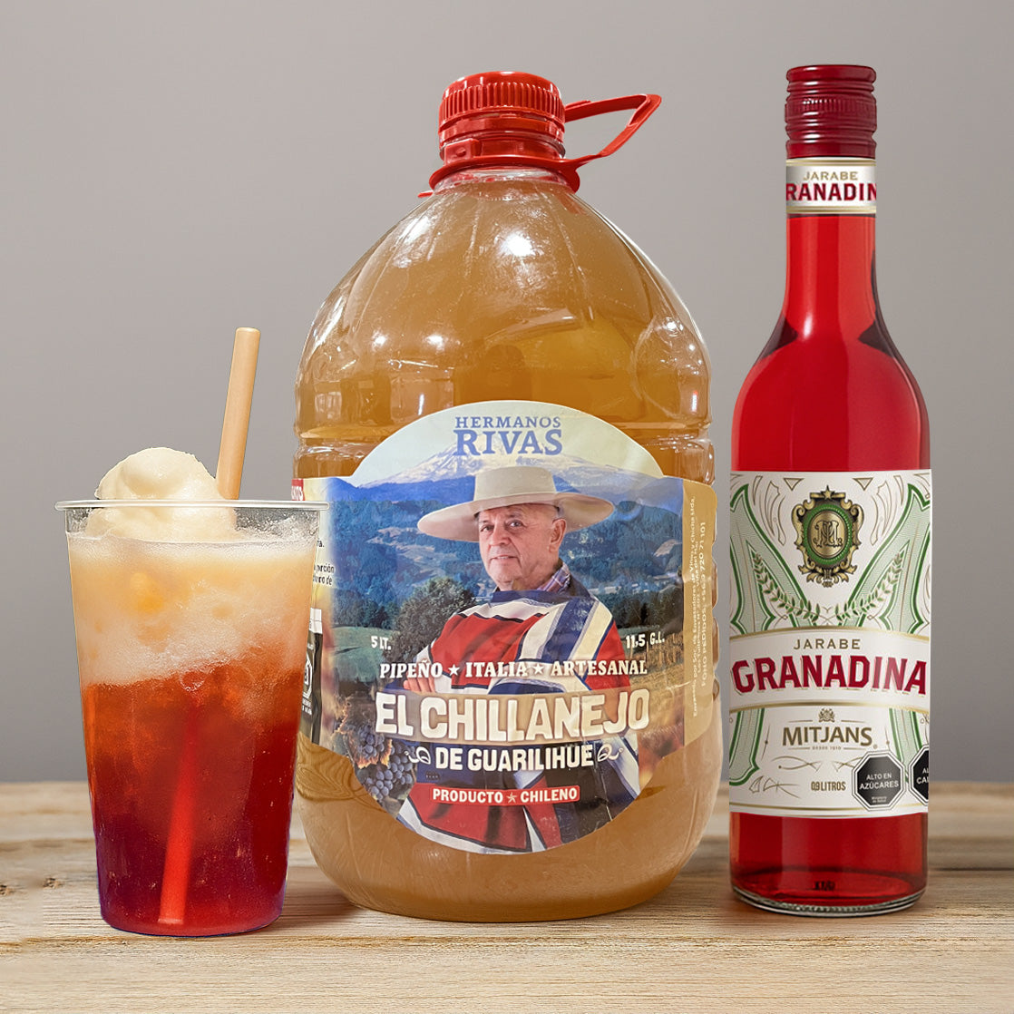 Pack Bidón Pipeño 5 Litros + Granadina Mitjans 900cc