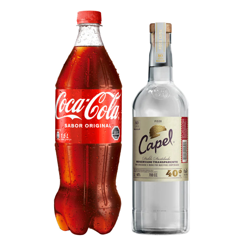Pack Piscola Capel Doble Destilado Blanco 40° 700cc