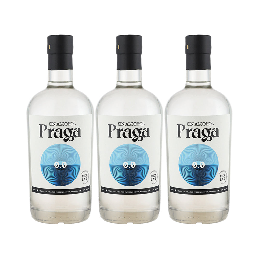 3x Gin Praga Sin Alcohol 0.0° 700cc