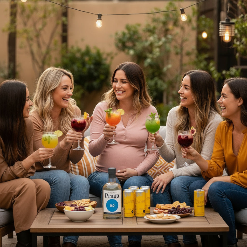 Pack Mocktail Tropical Gin: Gin Praga Sin Alcohol + 4 Red Bull Yellow 250cc