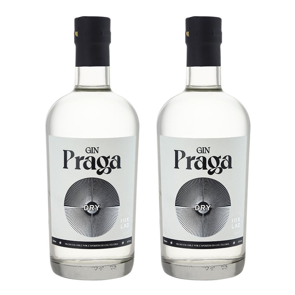 2x Gin Praga Dry 700cc
