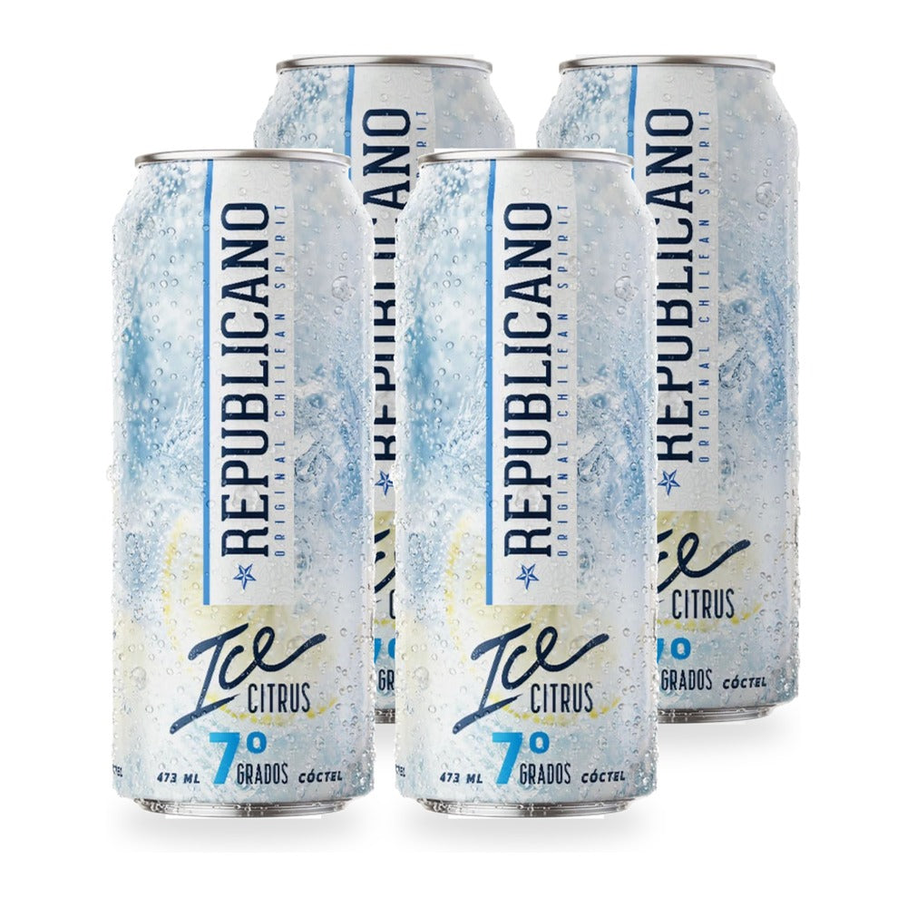 4x Ready To Drink Republicano Ice Citrus 7° 473cc