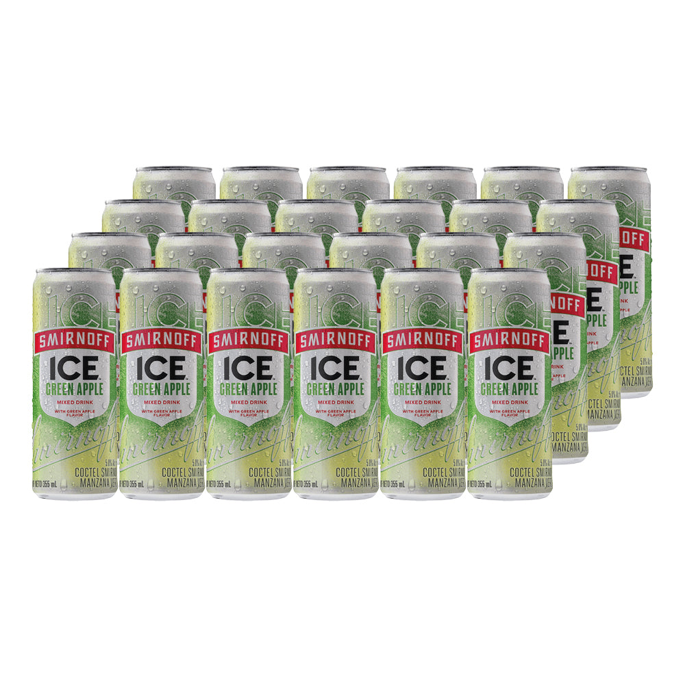 24x Vodka Smirnoff Ice Green Apple 355cc