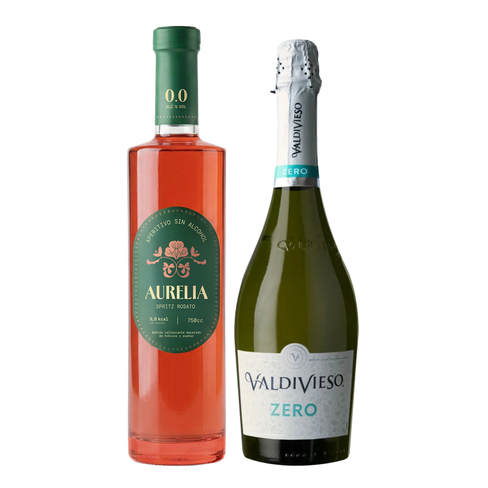 Pack Spritz Sin Alcohol Aurelia Rosato + Valdivieso Zero 750cc