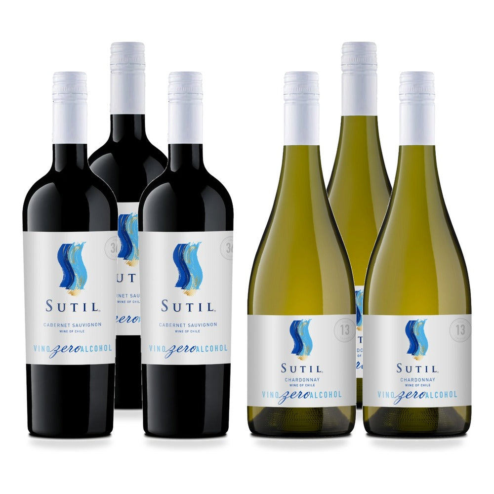 6x Vino Sutil Zero Alcohol 750cc (3 CS + 3 CH)