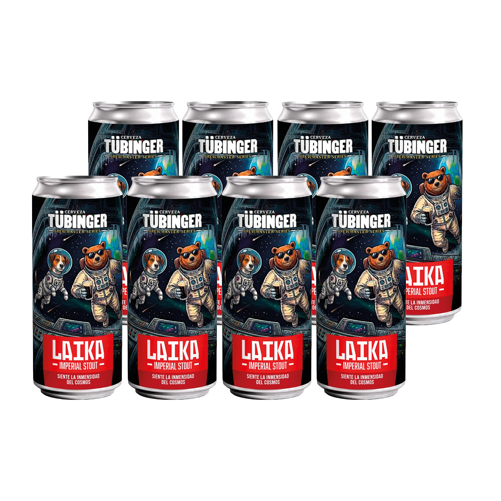 8x Cerveza Tubinger Laika Imperial Stout 10° 470cc