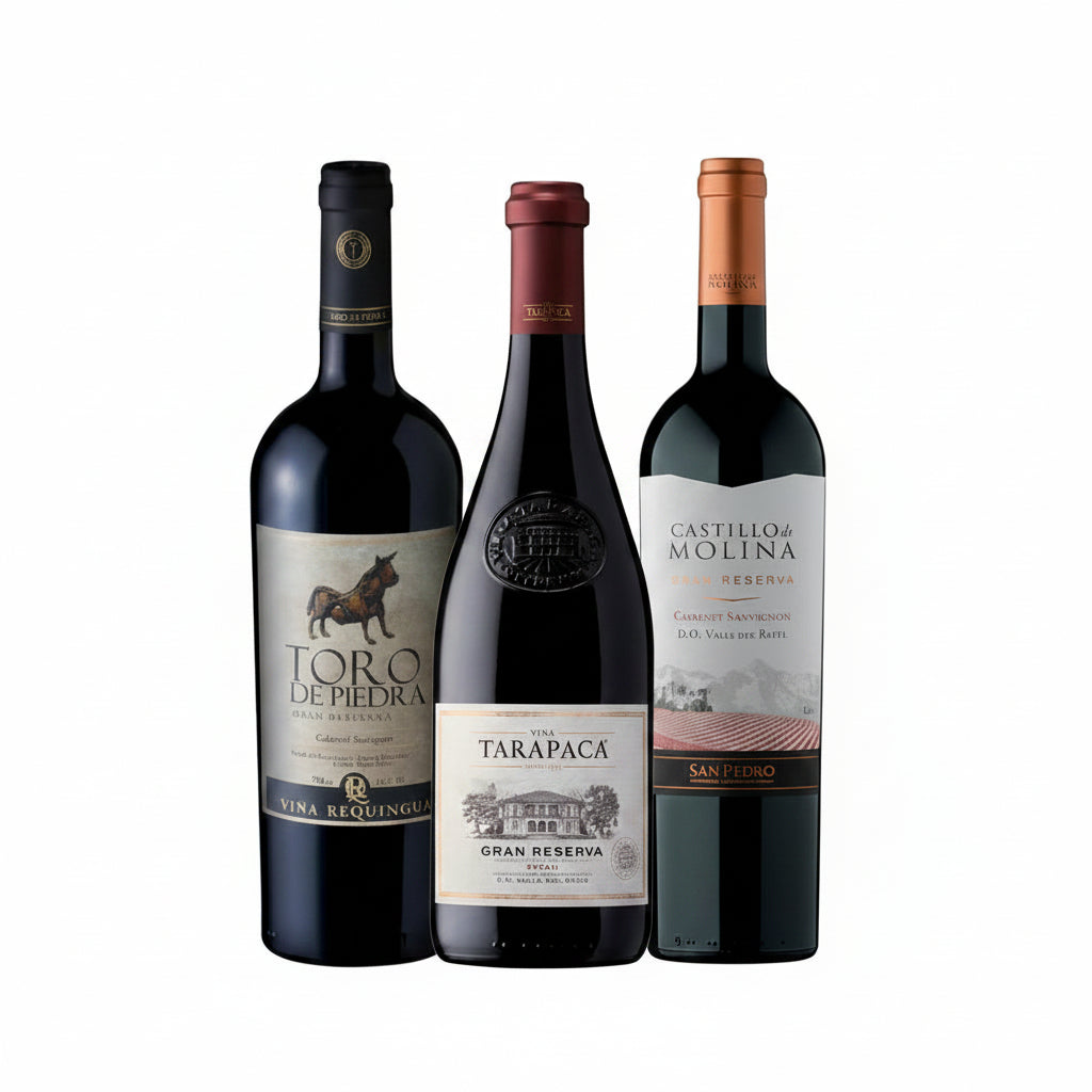 Arma tu Pack - 3x Vino Gran Reserva Tarapacá / Toro de Piedra / Castillo de Molina 750cc