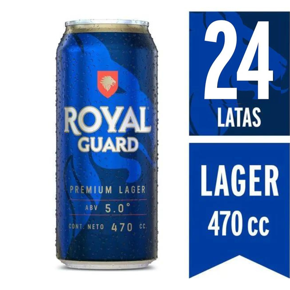 24x Cerveza Royal Guard Lata 470cc