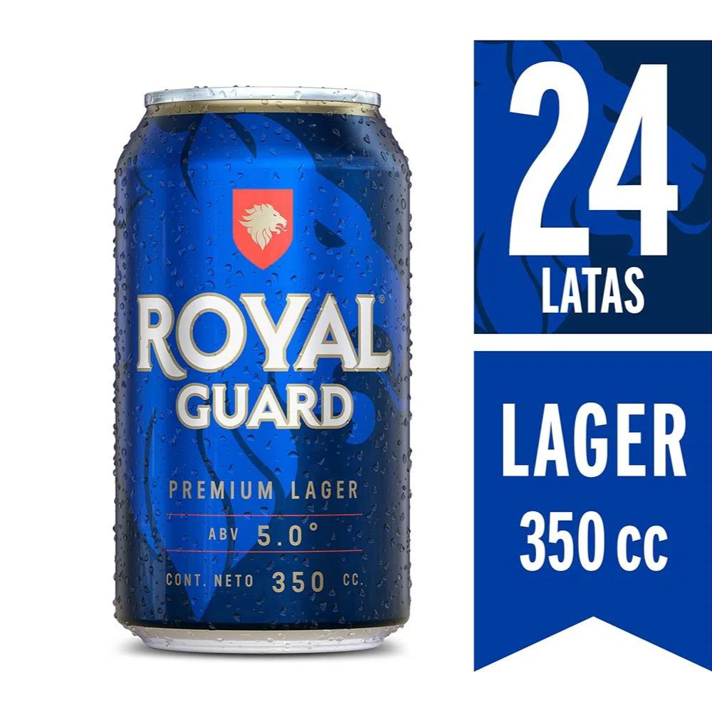 24x Cerveza Royal Guard Lata 350cc