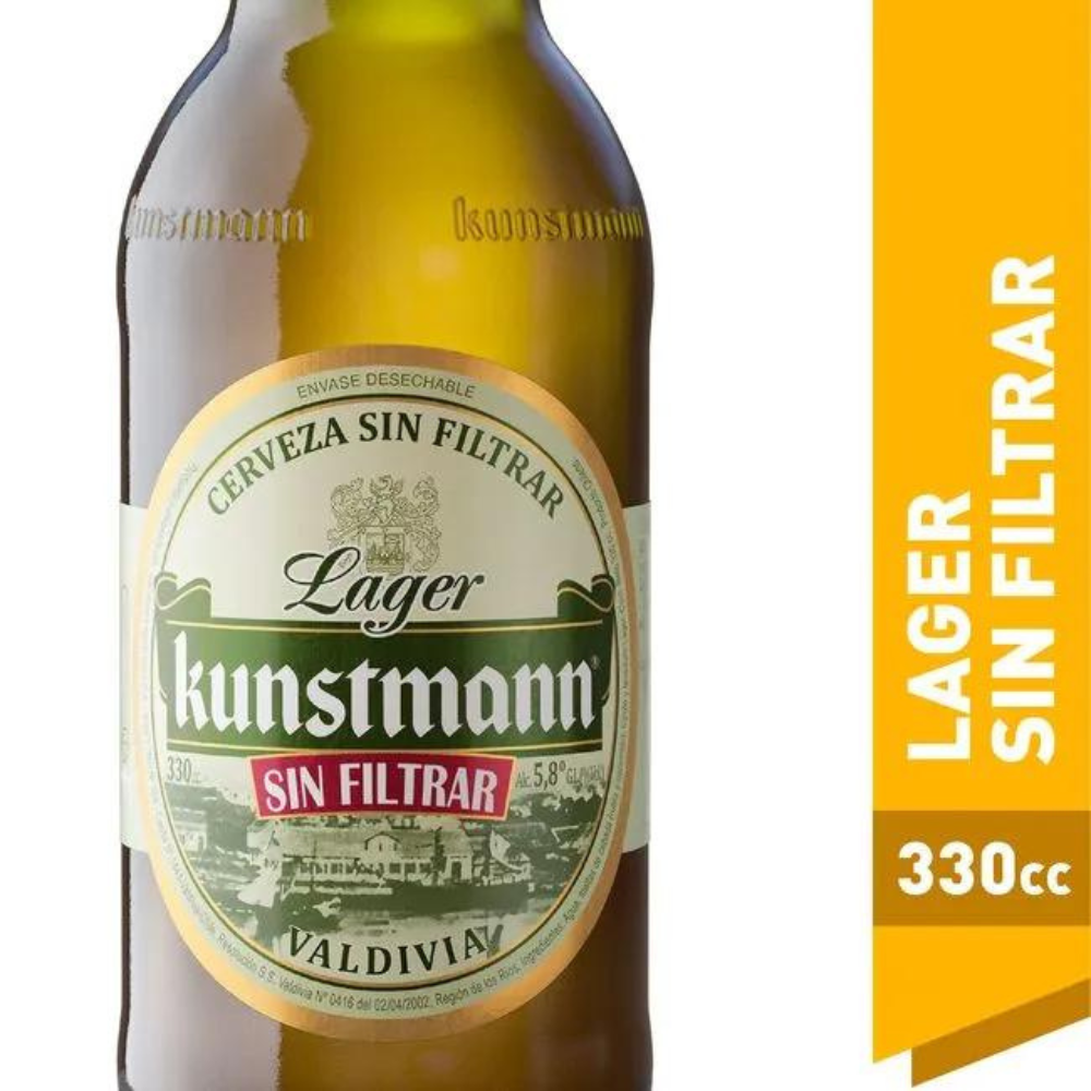 Cerveza Kunstmann Lager Sin Filtrar 330cc