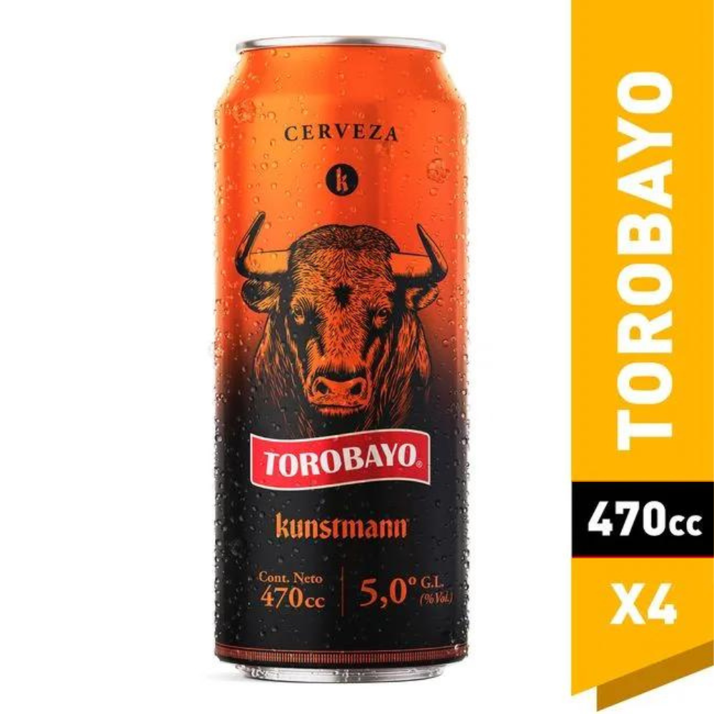 4x Cerveza Kunstmann Torobayo Lata 470cc