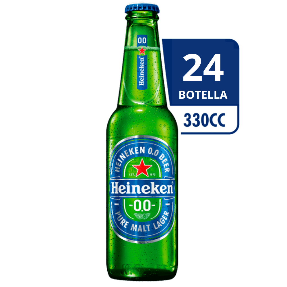 24x Cerveza Heineken Sin Alcohol Botellín 330cc