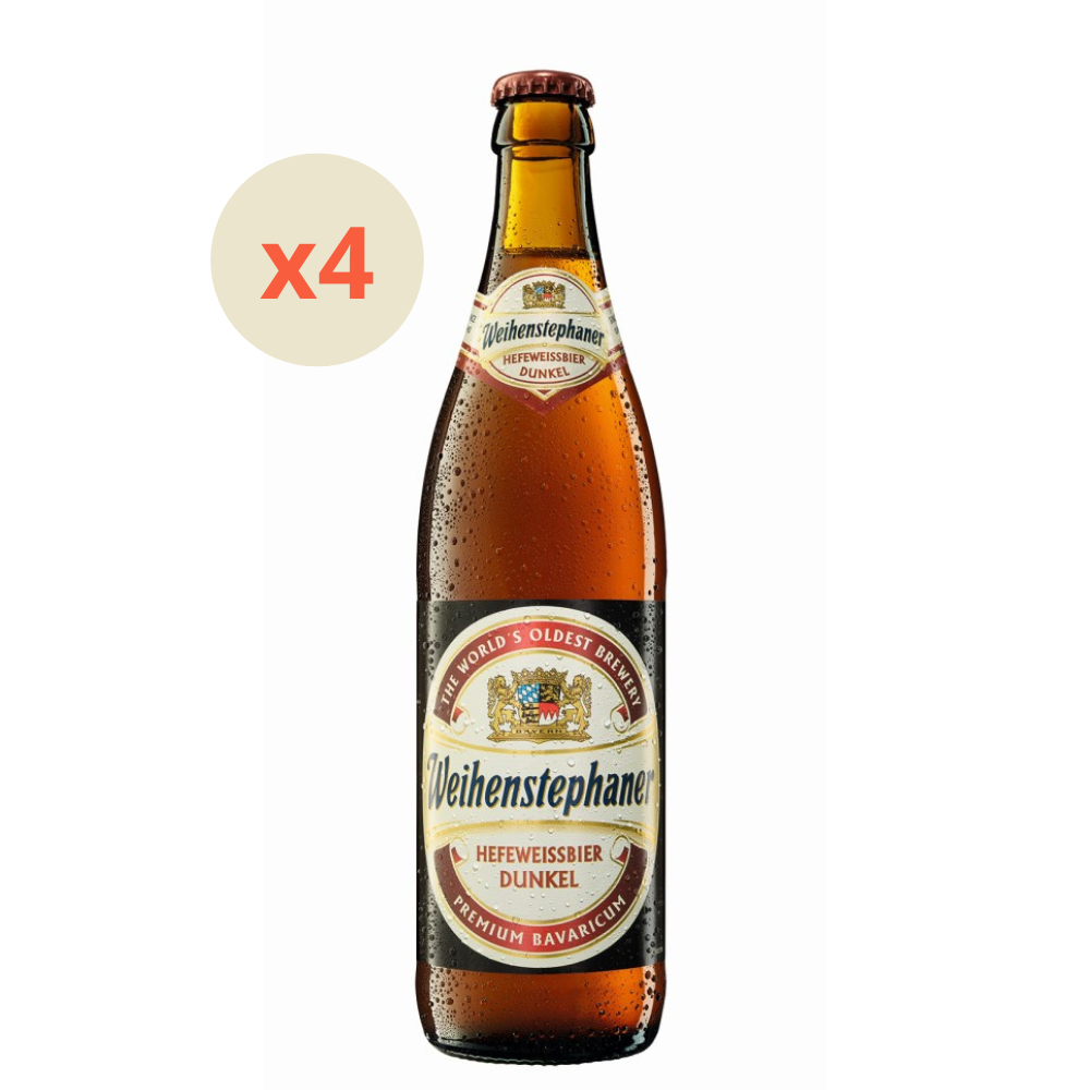 4x Cerveza Weihenstephaner Hefeweissbier Botellín 500cc Variedades