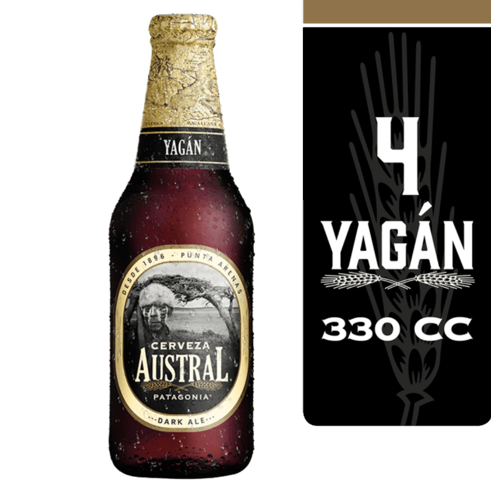 4x Cerveza Austral Yagan Botellín 330cc