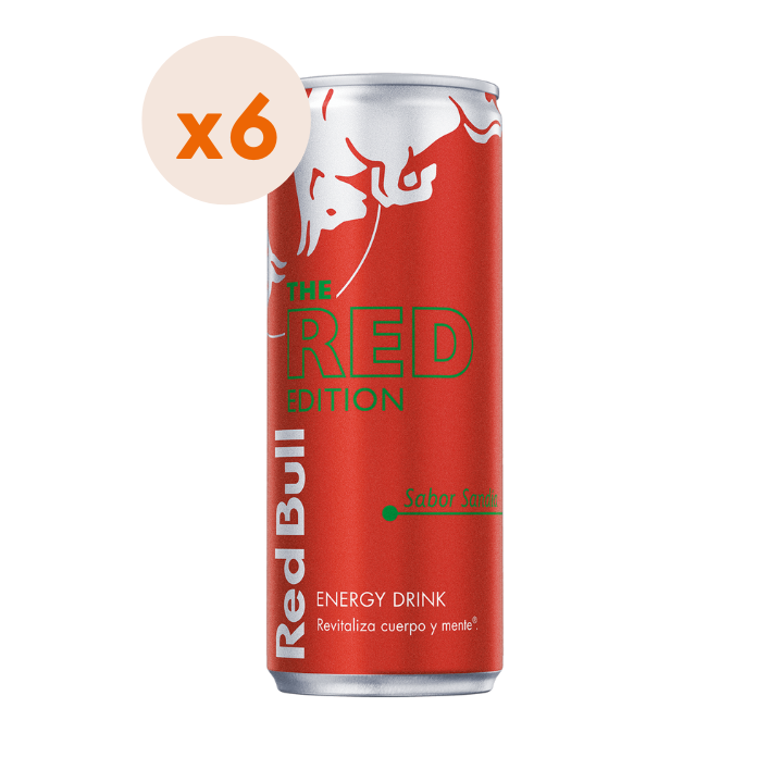 6x Bebida Energética Red Bull Sandía 250cc