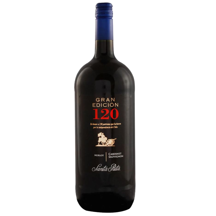 Vino 120 Gran Edición Merlot/Cabernet Sauvignon Botellón 1500cc