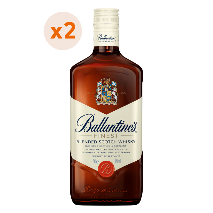 2x Whisky Ballantines Finest 750cc