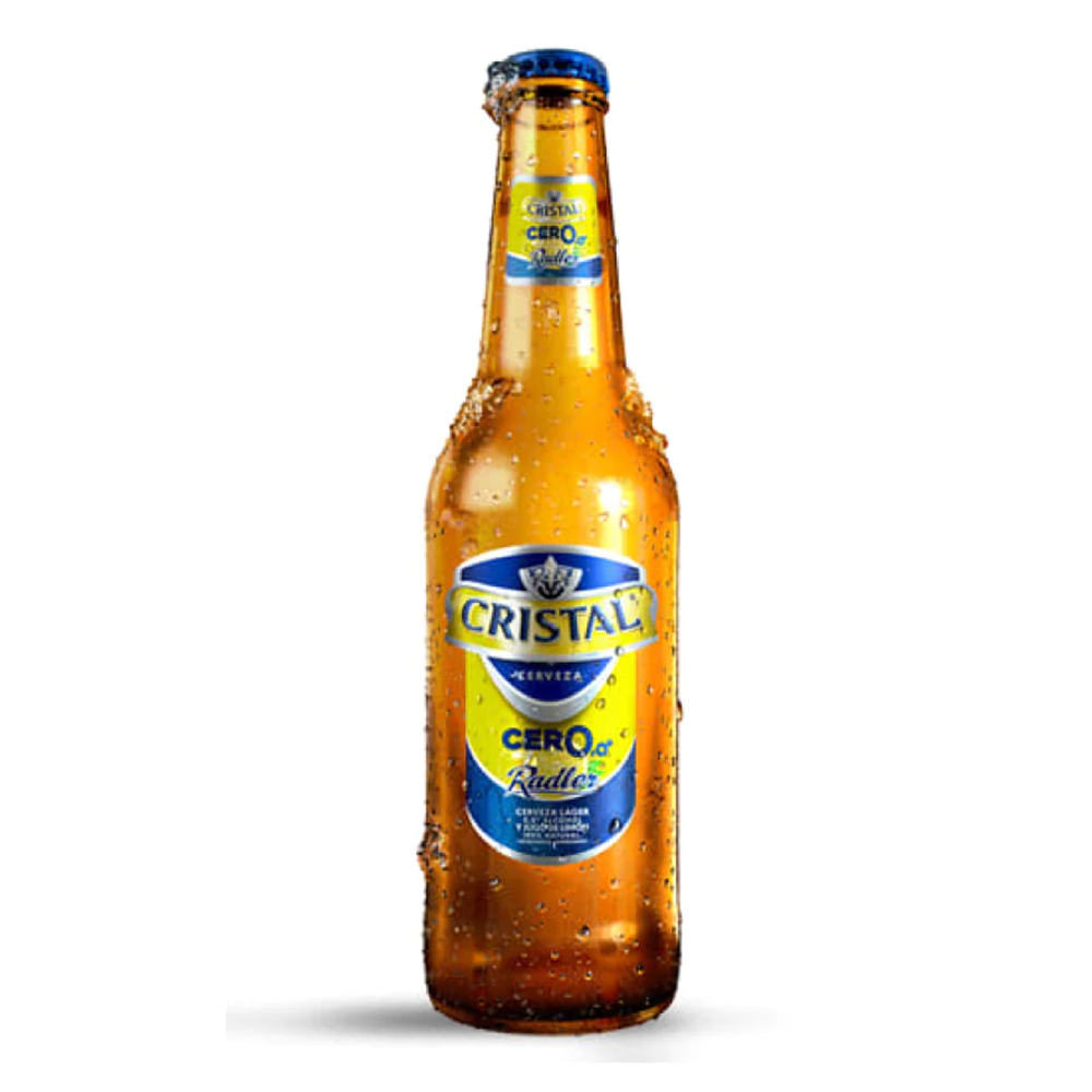 Cerveza Cristal Botellin Radler Limón Cero 355cc