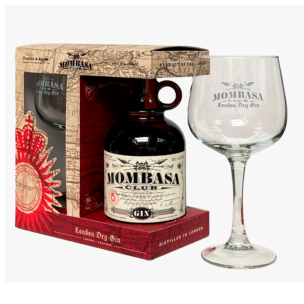 Pack Gin Premium Mombasa Club 700cc + Copa Gin