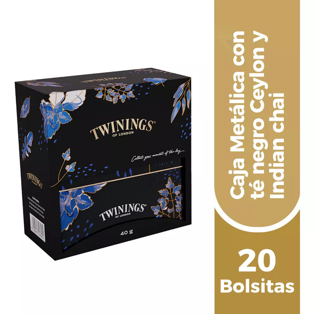 Té Caja Metálica Té Negro 20 Bolsas Twinings