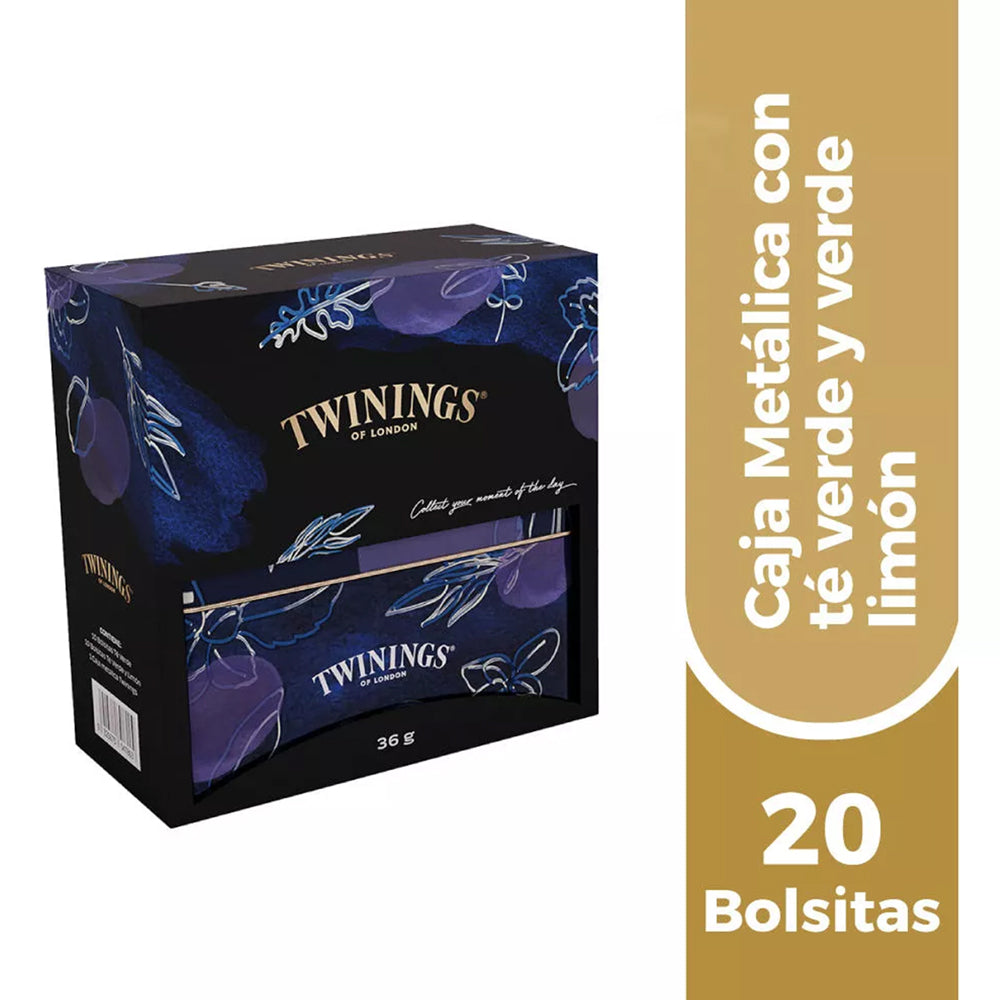 Té Caja Metálica Té Verde 20 Bolsas Twinings