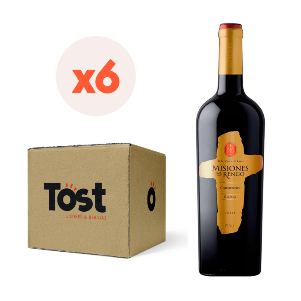 6x Vino Misiones De Rengo Reserva Cepas 750cc