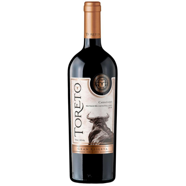 Vino Toreto Gran Reserva Carmenere 14° 750cc
