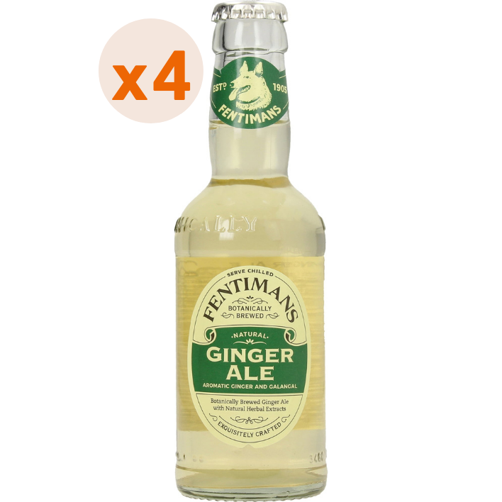 4x Bebida Premium Fentimans Ginger Ale 200cc