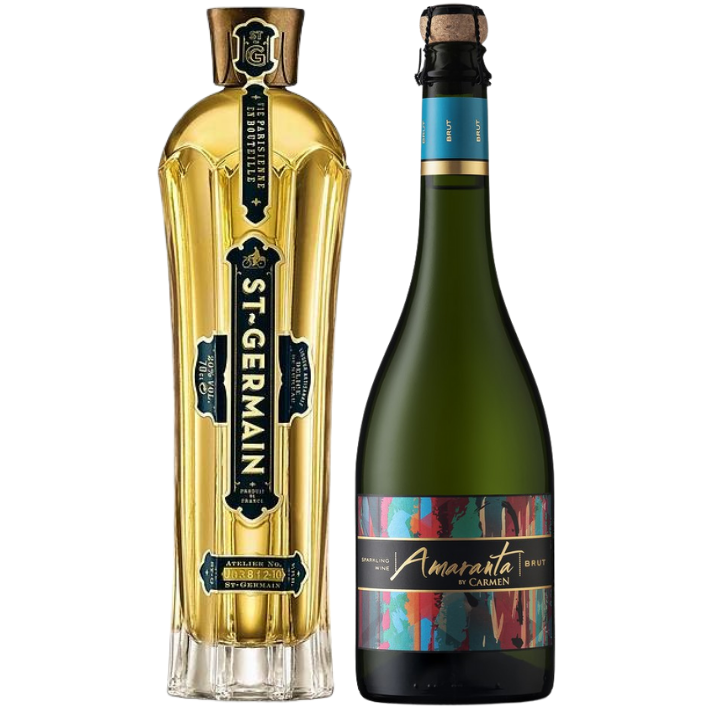 Pack Licor Flor de Sauco St. Germain 750cc + Espumante Amaranta Brut 750cc