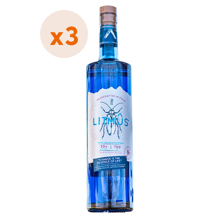 3x Licor Litmus 30º 750cc