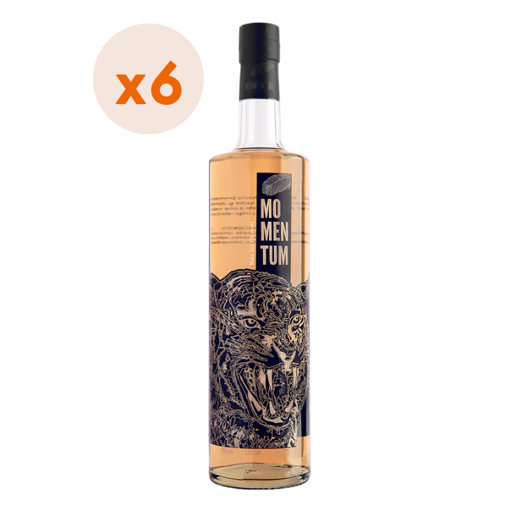 6x Licor Momentum Flor de Sauco 750cc