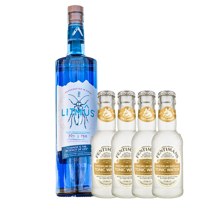 Pack Licor Litmus + 4 Aguas Tónica Fentimans