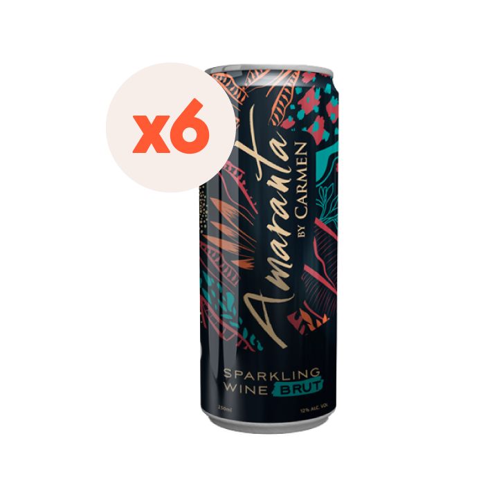 6x Espumante Amaranta Brut Lata 250cc